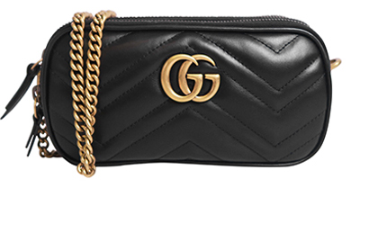Gucci Mini GG Marmont Triple Zip Bag, front view